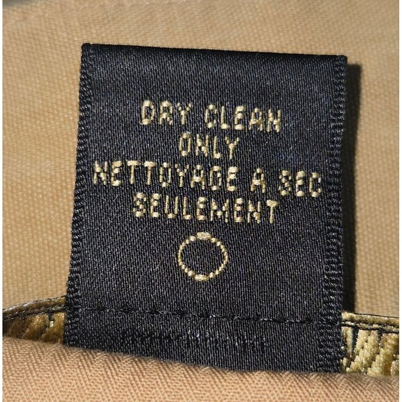 Bugatchi VTG Golden Khaki Silk & Linen Pleated Front Cuffed Trousers Size 40X32 - Picture 10 of 10